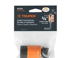 [12724] Conector Rápido de llave a manguera CLICK-GR Truper