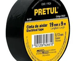 [M-22P] TAPE AISLANTE ELECTRICO PRETUL PVC 19MM X 9M