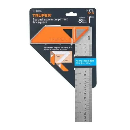 [14372] ESCUADRA P/CARPINTERO 8" TRUPER EC-8 E-83