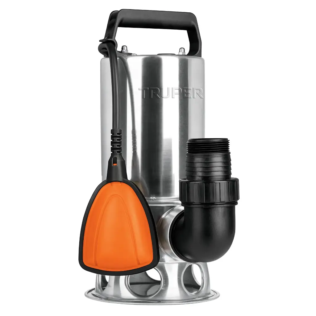 [12607] Bomba sumergible acero inoxidable, agua sucia, 1 HP, TRUPER