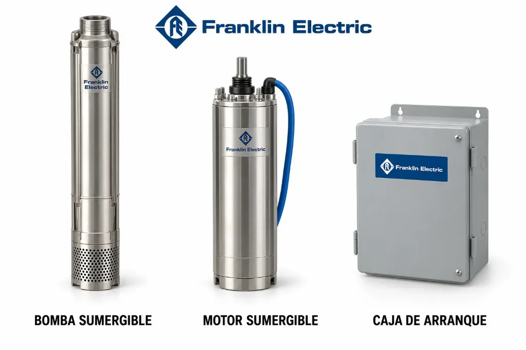 [S0021] KIT SISTEMA BOMBEO SUMERGIBLE 4" 2HP MOTOR Y CAJA DE ARRANQUE  FRANKLIN ELECTRIC OFE