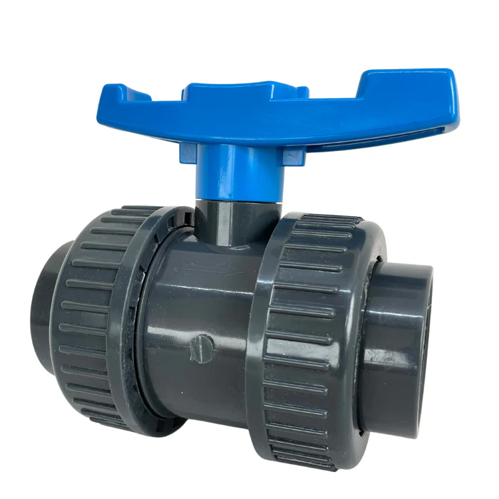 [004296] LLAVE BOLA DOBLE UNION 3/4" GRIS