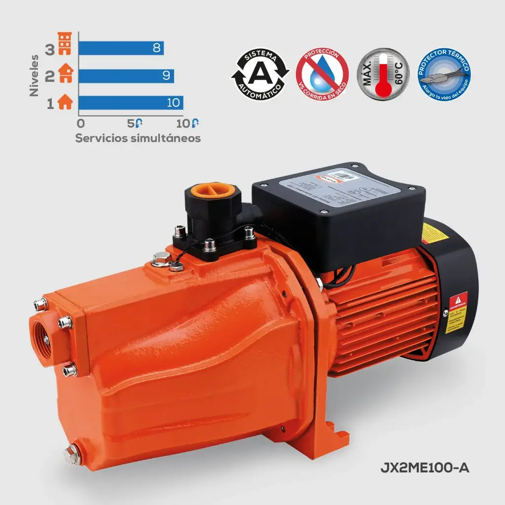 [JX2ME100-A] Bomba Jet 1Hp automática EVANS