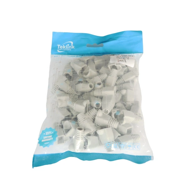 [BOT-050-GY] BOTAS PARA PATCH CORD RJ-45 GRIS PAQUETE DE 50 UNIDADES TEKLINK BOT-050-GY