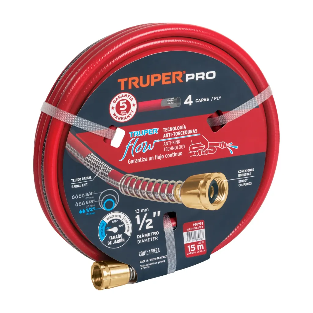 [19791] MANGUERA REFOR 1/2X15MTS 4 CAPAS MAN-15X1/2X   TRUPER