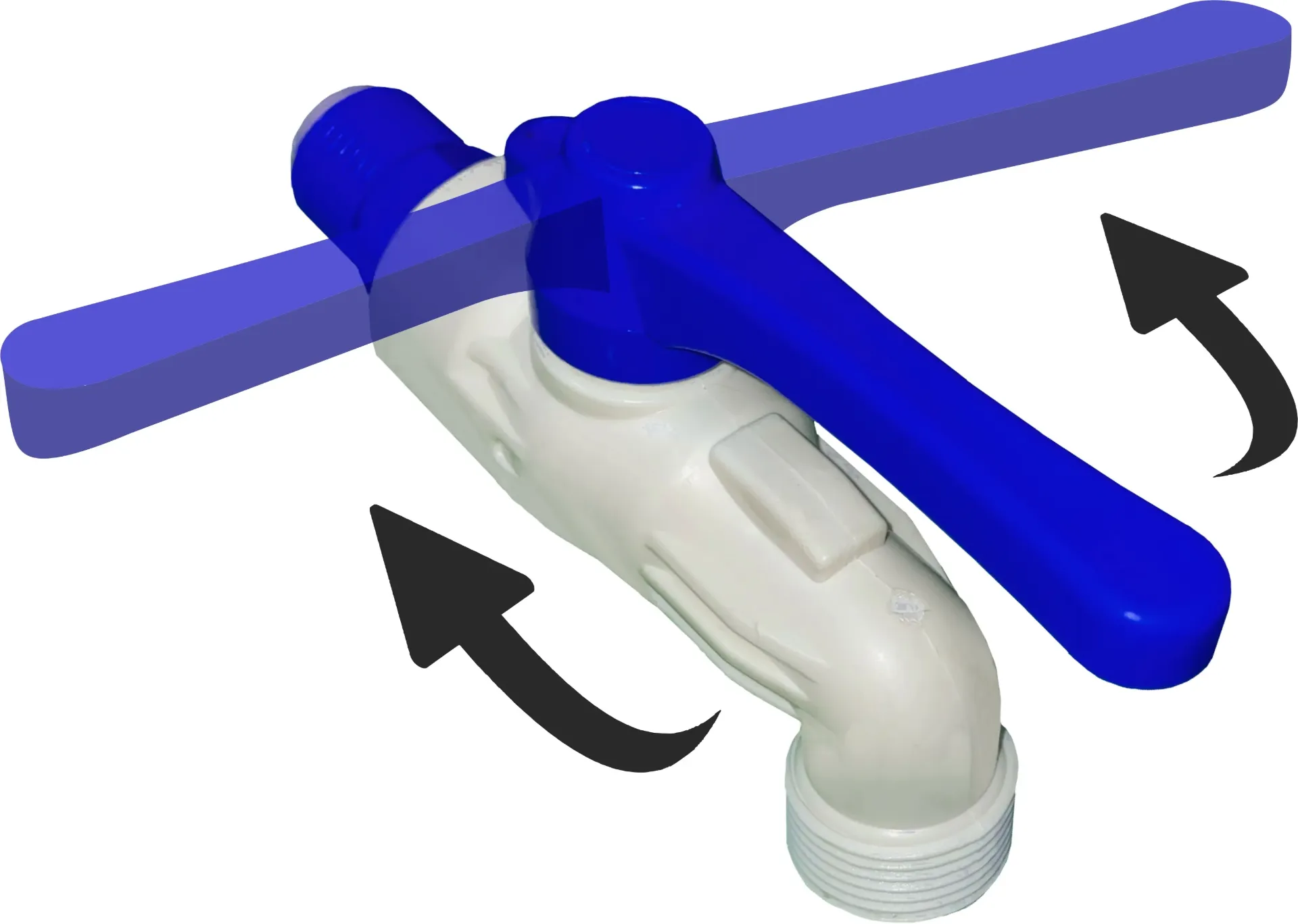 [47529] LLAVE CHORRO PVC 1/2 PLASTICA UNIFLEX 120 UN X CJ