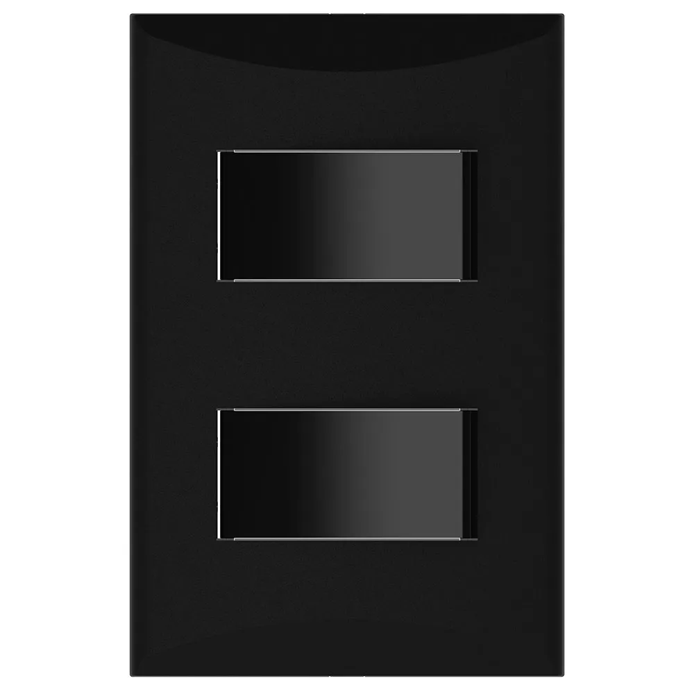 [E041004BBK] APAGADOR DOBLE 3V 15A 125V NEGRO PLATA 1004B-BK