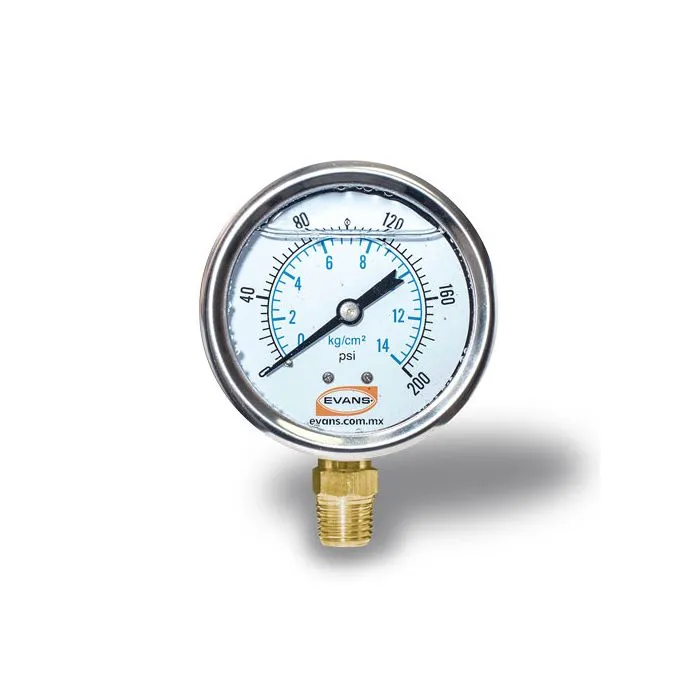 [MA2001/4G] MANOMETRO GLICERINA EVANS 1/4NPT 0-100 PSI