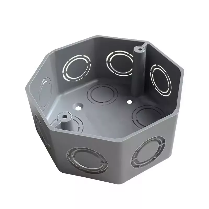 [2012132] CAJA OCTAGONAL  GRIS PVC DURMAN